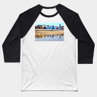 Bathing Boxes, Brighton Beach Baseball T-Shirt